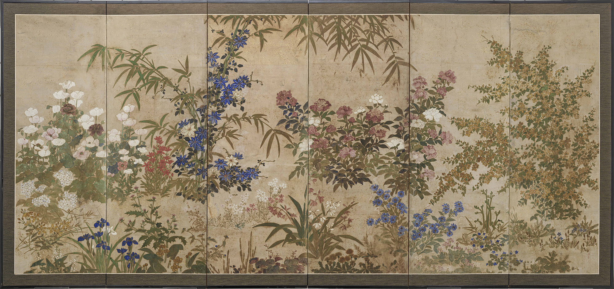 Japanese screens whit flowers